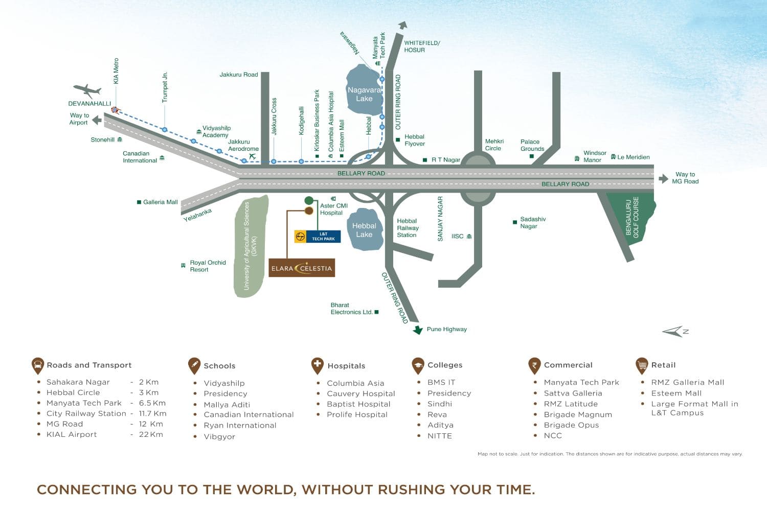 L&T Elara Celestia Hebbal Location Map